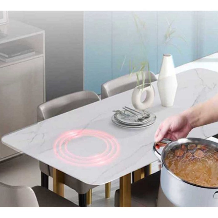 식탁 아래 인덕션 숨겨진 스마트 렌지 매립 전기