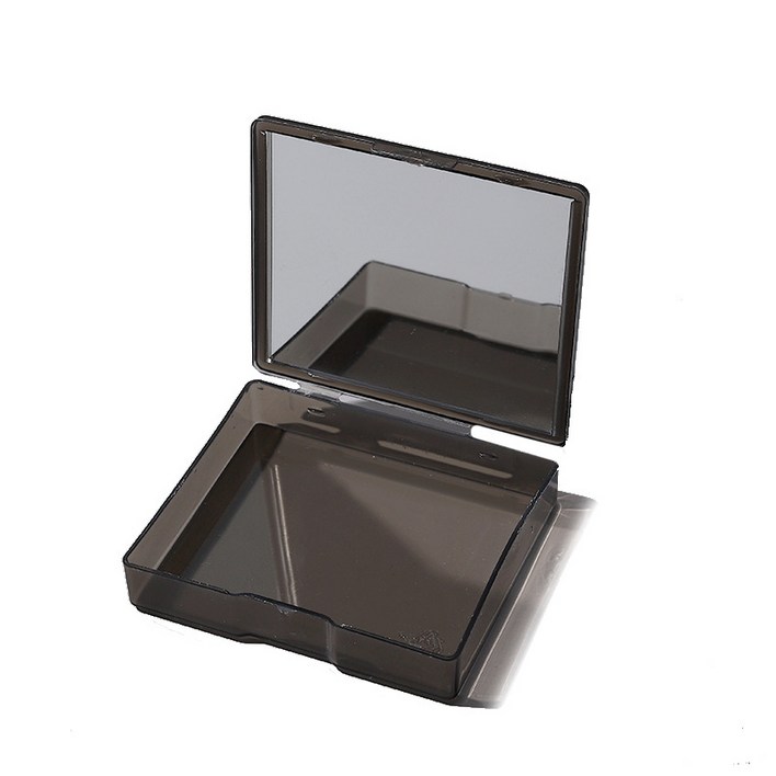 블랙 거울 케이스 메이크업 퍼프 스펀지 파운데이션 스펀지 보관함