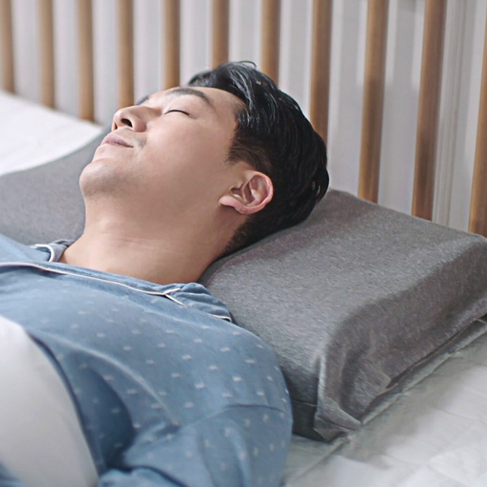 AI 모션필로우 무빙베개 코골이베개 베개커버 세트, 1개, 그레이