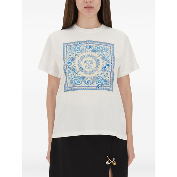 베르사체 스퀘어 프린트 티셔츠