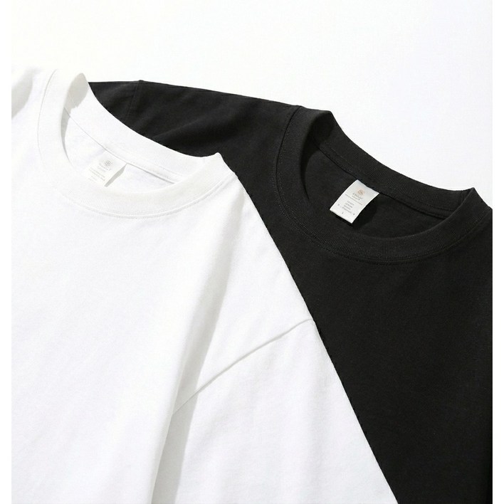 도채리 11 두툼한 260G 100 순면 프리미엄 반팔 무지 티셔츠