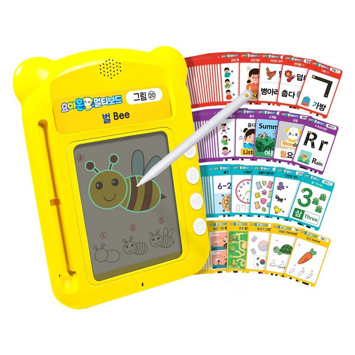요미몬 멀티보드(완구/교구):듣고, 말하고, 읽고, 쓰고, 그리기를 한번에 올인원 유아학습기, 유비윈