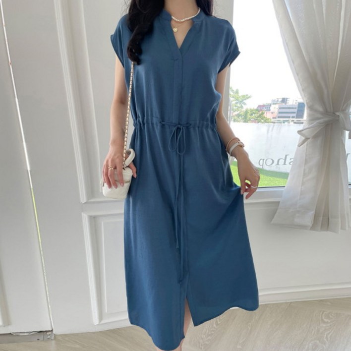 루시다 블론디 차이넥 린넨 원피스 루시다 블론디 차이넥 린넨 원피스