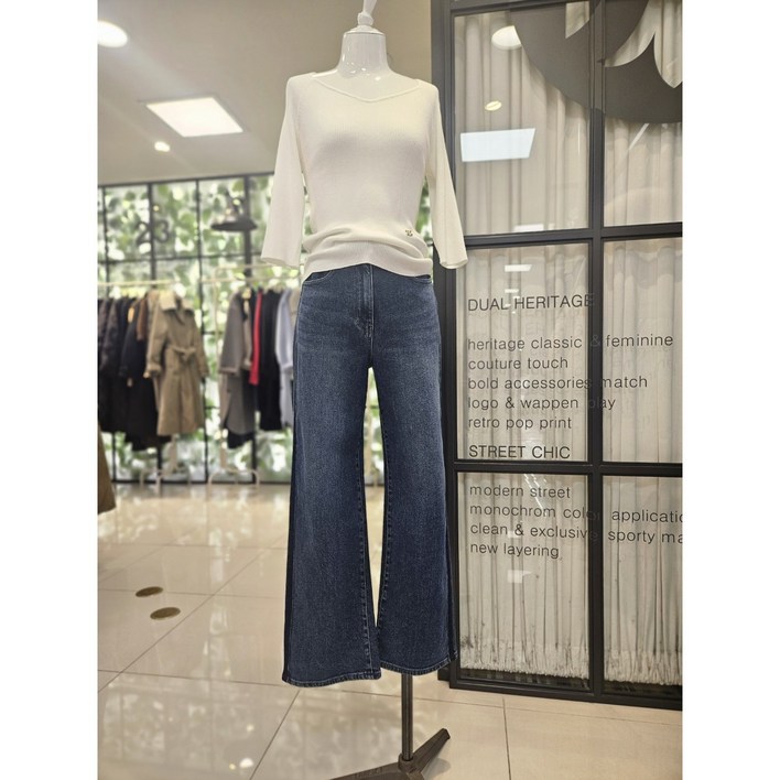 듀엘 DEWL 사이드 라인 데님 팬츠 L254PSA442 NC일산