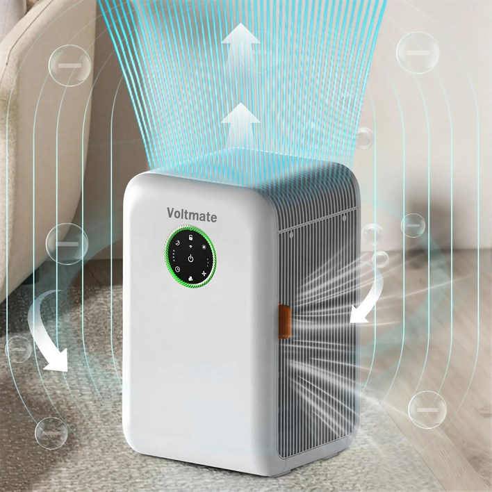 Voltmate 가정용 탁상용 미니 공기청정기 실내용 사무실 저소음 스마트 청정기, 회이트, P100