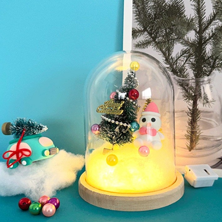 겨울 크리스마스무드등만들기 DIY키트, 5인용, LED 눈사람 요정