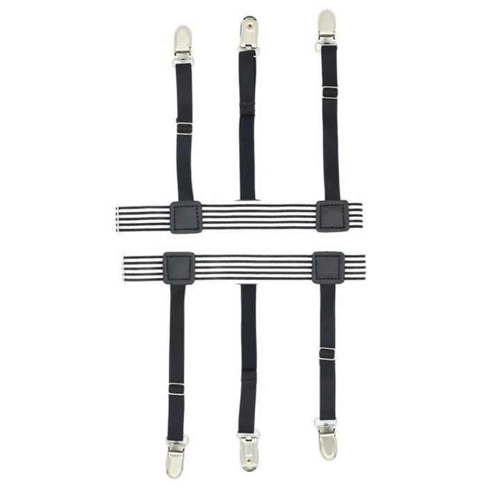 남성 여성 셔츠 스테이 베스트 벨트 스트레치 벨트 룩 깔끔한 셔츠 가터 홀더 스트랩 셔츠 스테이