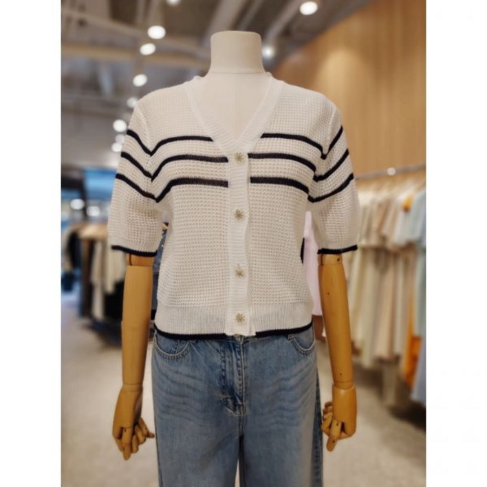 라인어디션 N642 와플 니트 카디건 NKC0200