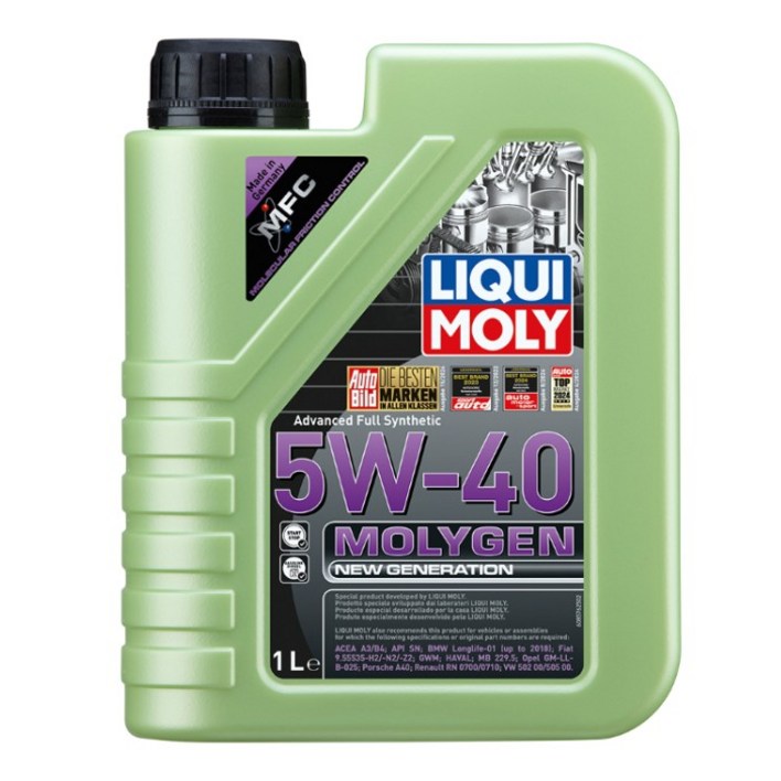 리퀴몰리 몰리겐 엔진오일 5W40 1L 합성유 합성엔진오일 8576, 1L, 5w40, 1개
