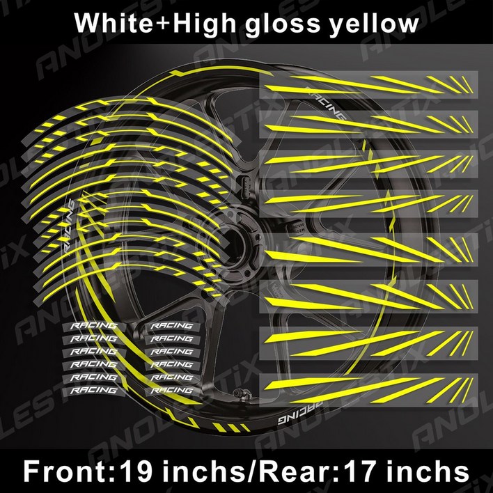 반사 오토바이 휠 스티커 허브 데칼 림 스트라이프 19/17 인치, 야마하 혼다 가와사키 스즈키 BMW KTM Husqvarna 승리