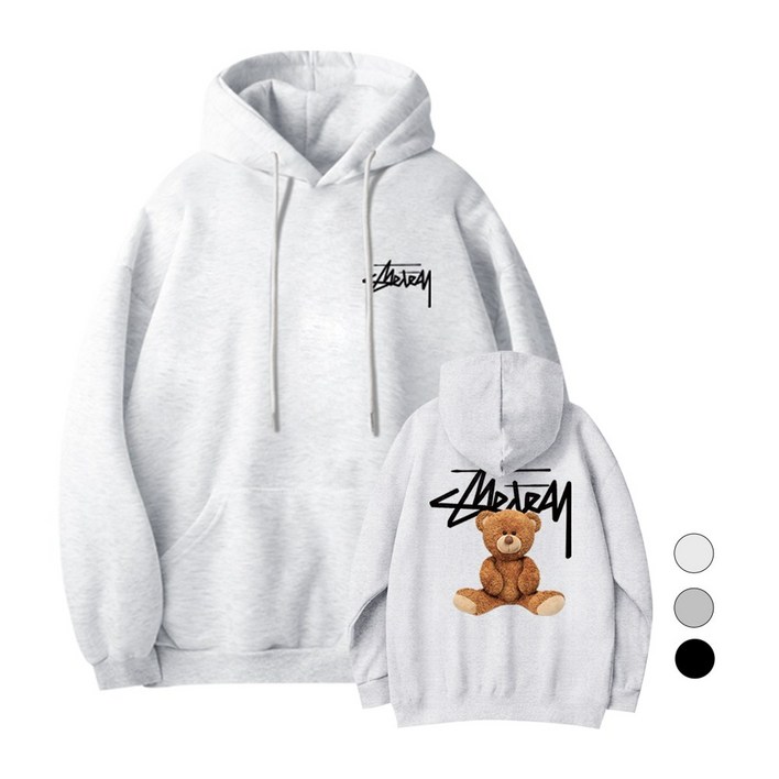 DM724 더팀 더팀베어2 특양기모 후드티 남여공용 3컬러