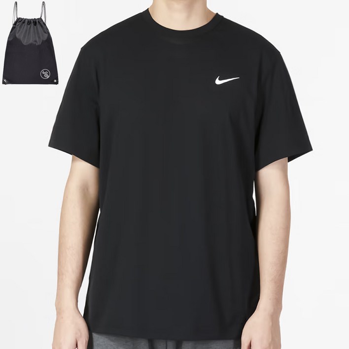 나이키 러닝 헬스 UV 스포츠 반팔티셔츠 블랙 PGN짐쌕가방 지급