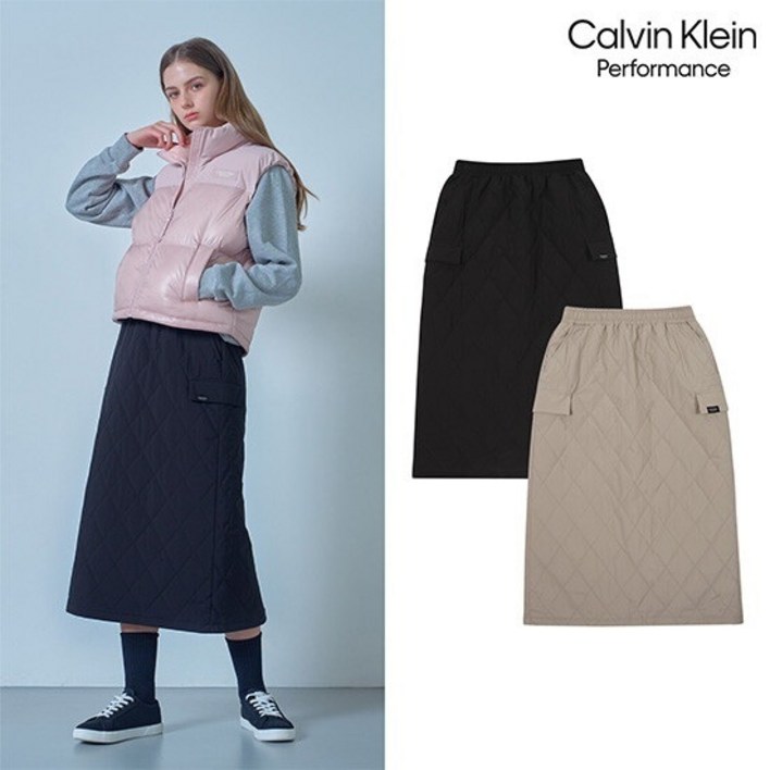 캘빈클라인 퍼포먼스 퀼팅 패딩 스커트 2종 택1 여성용