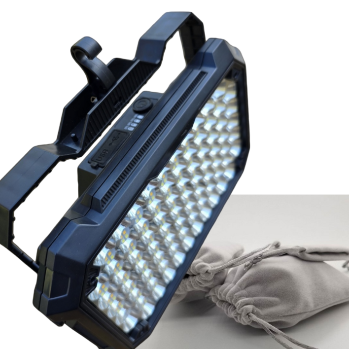 일광표 캠핑 휴대용 랜턴 무선 충전식 파우치 포함 Black 색상, black, 1개