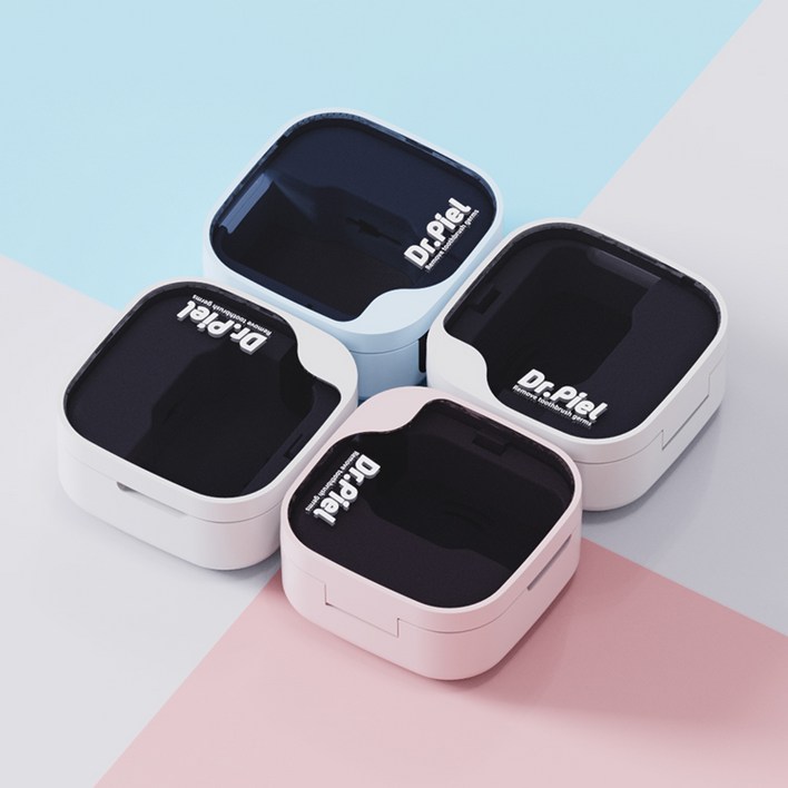 방수되는 칫솔 히팅건조 살균기 닥터피엘 올뉴큐빙 4개 IPX7 인증, 퓨어 화이트 1개스카이 블루 1개베이비 핑크 2개