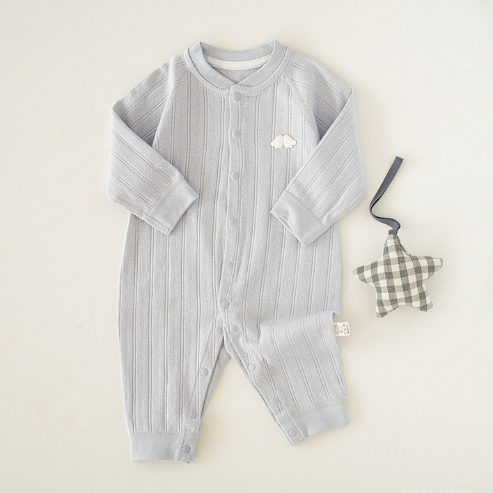 KC인증상품 에뜨람 순면 아기 실내 우주복 긴팔 내의 신생아 바디수트 내복 잠옷 배앓이방지 봄 여름 가을 겨울 바디슈트 출선준비물 백일