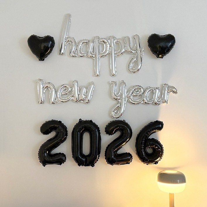파티몬 연말 신년 홈 파티 해피뉴이어 하트 풍선 데코 장식 소품