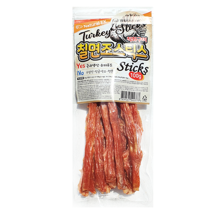 칠면조스틱스(100g) 네츄럴EX_국내산, 5개