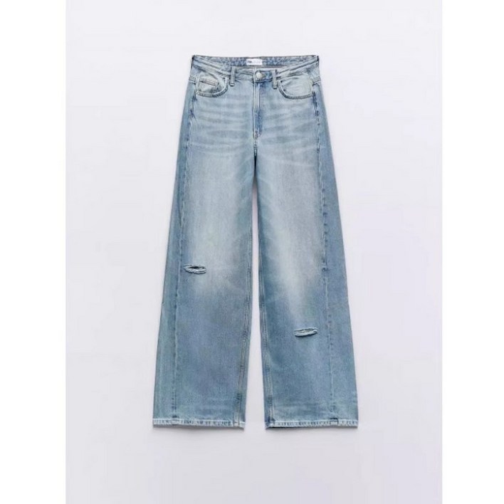 ZARA 여자 신상 와이드핏 청바지 캐주얼 데님팬츠 3Y1007
