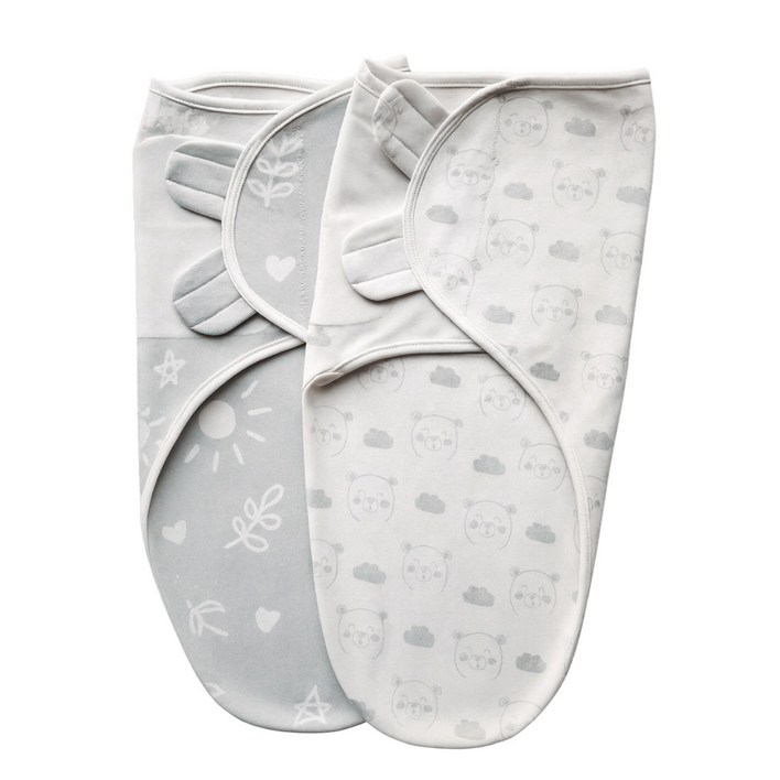 리틀그립 스와들 기적의 속싸개 그레이화이트 2종 세트