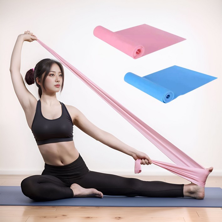 세렌디 라텍스 스트레칭밴드 11 근력운동 튜빙밴드 홈트용 요가 필라테스 복지센터 문화센터 재활운동 고무밴드