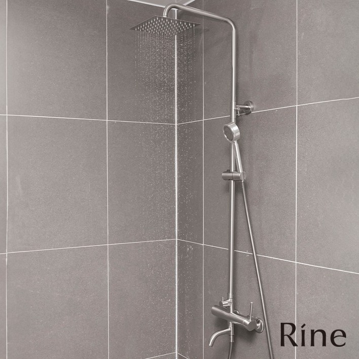 리네 해바라기 샤워기 수전 호텔 욕실 SUS304 무광, 화이트 샤워호스, 1개