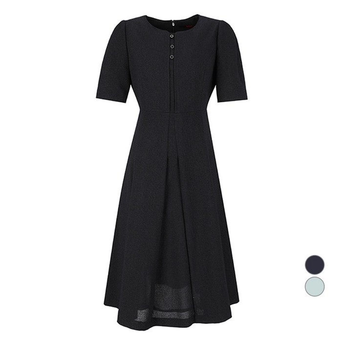 숲 여성용 스퀘어 넥 플레어 원피스 SA5OPM6