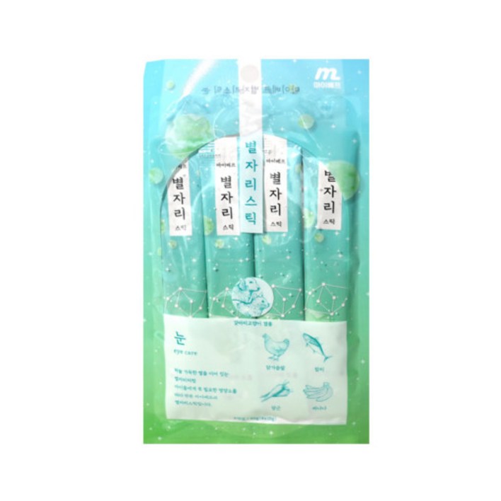 마이베프 반려동물 짜먹이는 별자리스틱 간식 칠면조 15g x 4p, 눈건강, 60g, 1개
