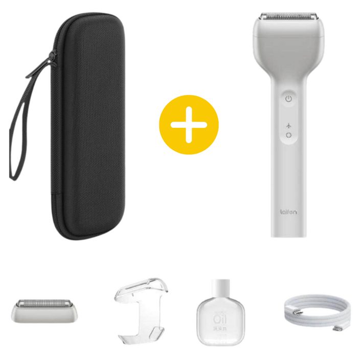 라이펀 Laifen 면도기 T1 Pro 풀메탈바디 휴대용 미니 면도기, 실버, 라이펀 T1 Pro  케이스 증정