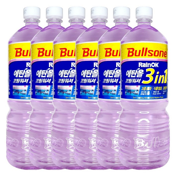 불스원 레인OK 에탄올 코팅워셔 1.8L X 6개, 6개, 1.8L