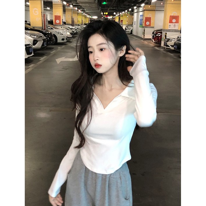 [긴팔ver] 드윈 카라 크롭티