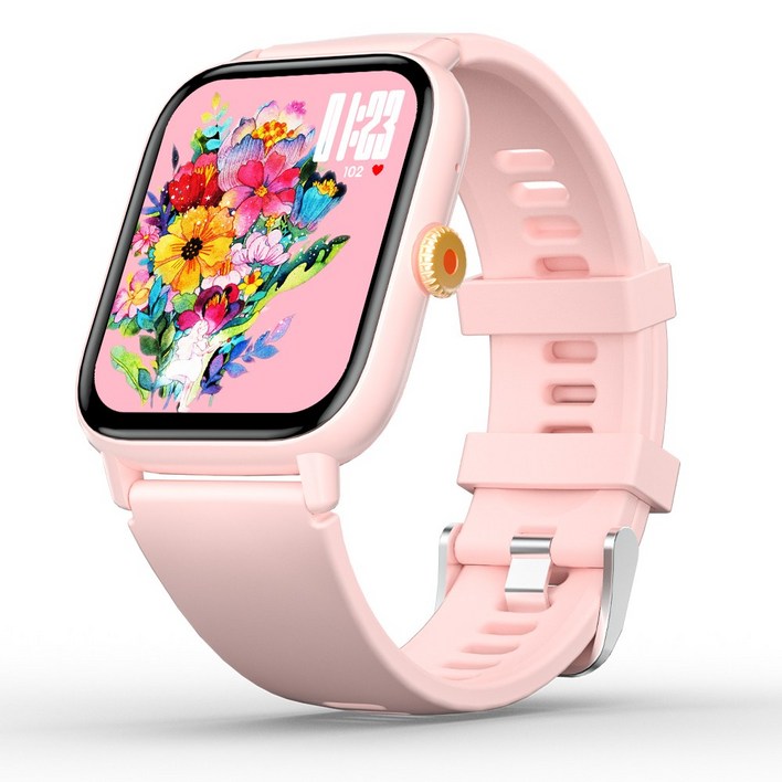 WAPIK 블루투스 통화 스마트워치 Z8 한글판 GPS, 핑크, 4.8cm, GPS + 블루투스