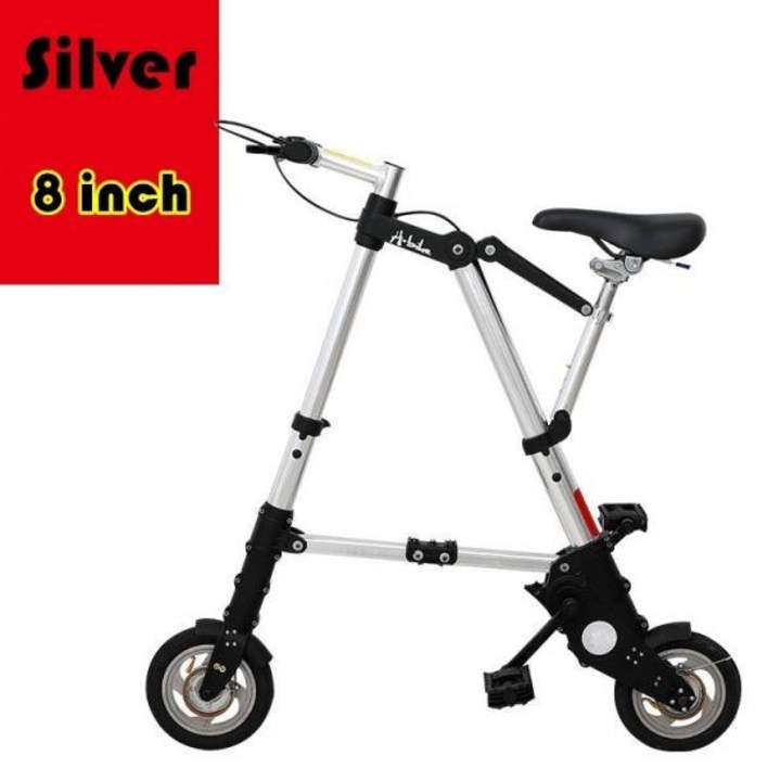 접이식 자전거 초경량 미니 자전거, 알루미늄 합금 사이클링, 성인 사무직 노동자 공압 타이어, 8 인치