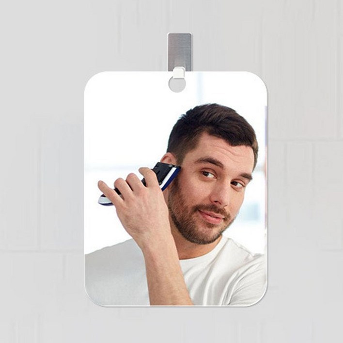 편한생활연구소 김서림방지 무타공 면도 거울, 단일