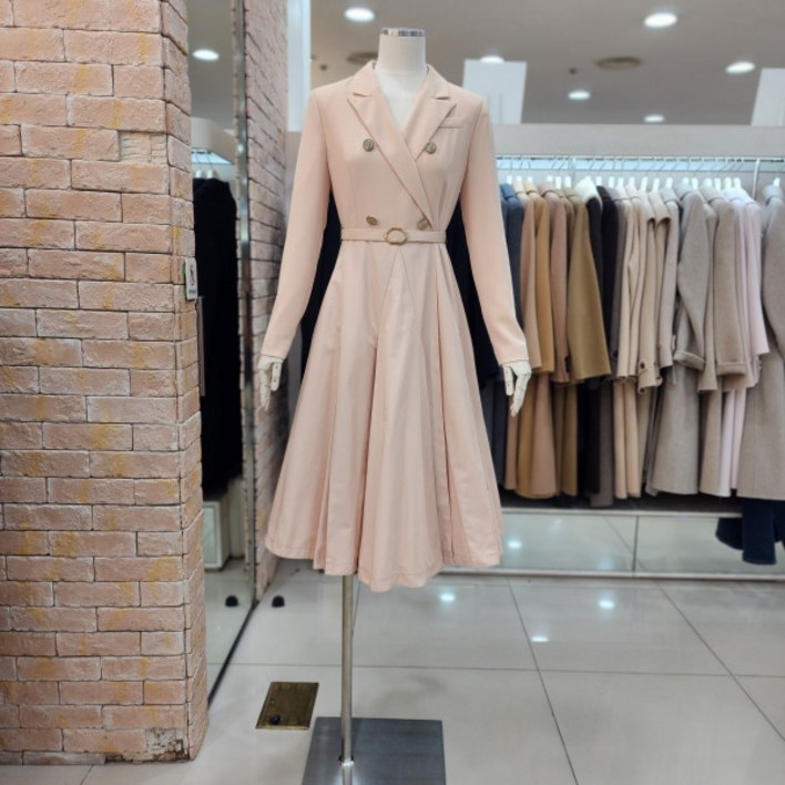 JJ지고트 더블 재킷 스타일 훌 원피스 출근룩 오피스룩 상견례룩 데이트룩