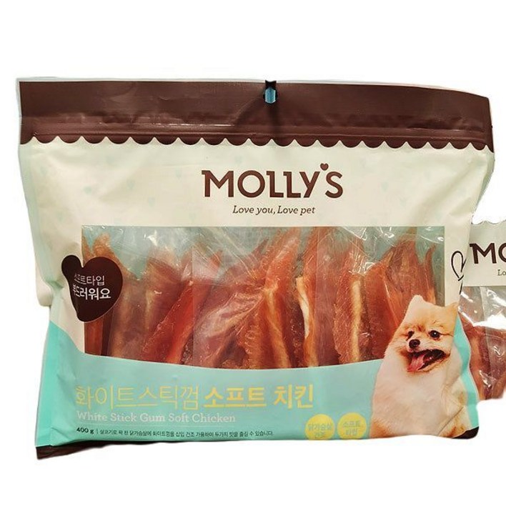 몰리스 몰리스 화이트스틱껌 소프트치킨 400g