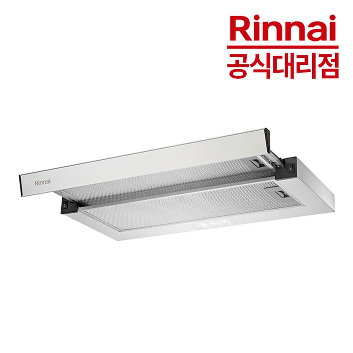 린나이 렌지후드 SH61RIL 슬라이드 주방후드 샤인실버 심플한 주방후드