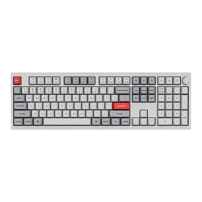 Keychron Z6 Ultra 블루투스 무선 게이밍 키보드 108키 Gasket 구조 Silk POM적축 8000mAh, 화이트, Z6Ultra, 적축