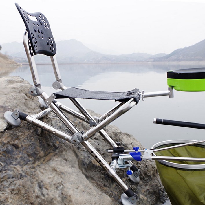 초경량 각도조절 접이식 가벼운 레드 민물낚시 스테인레스 캠핑체어 갯바위 오리발 휴대용
