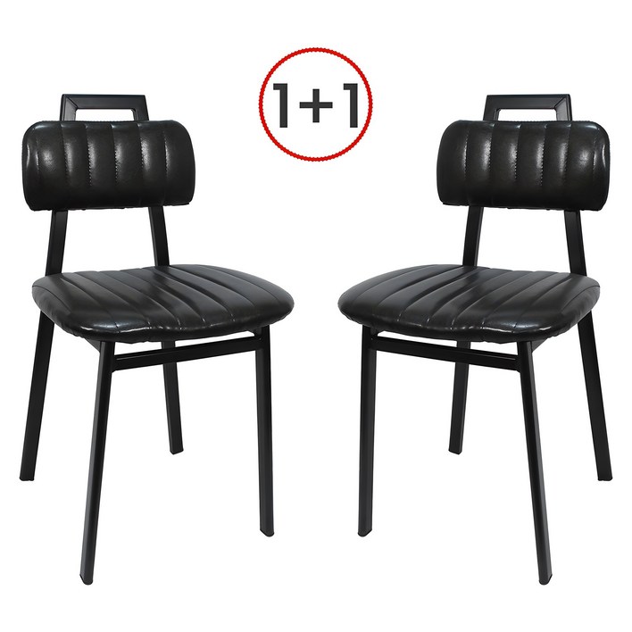 THEJOA 에이치체어 1+1 철재 인테리어 디자인 업소용의자 식탁의자