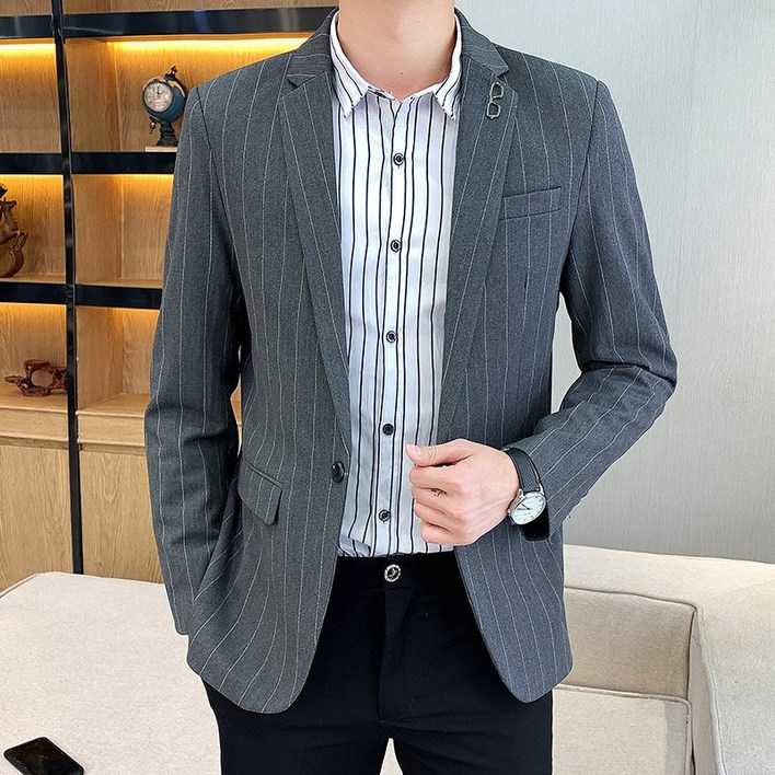 본정장 맨잇슈트 남성정장세트 271908 봄 트렌드 패션 시티 라이트 비즈니스 신사 캐주얼 작은 정장 코트 남