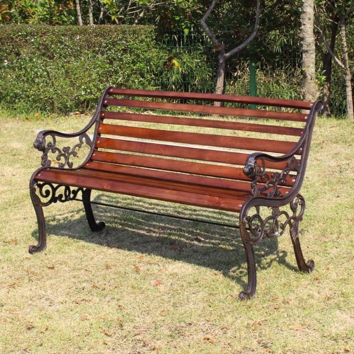 하늘창 뉴사자벤치 야외벤치 정원 가든 2인용 목재 공원벤치 원목 카페 테라스앙카포함