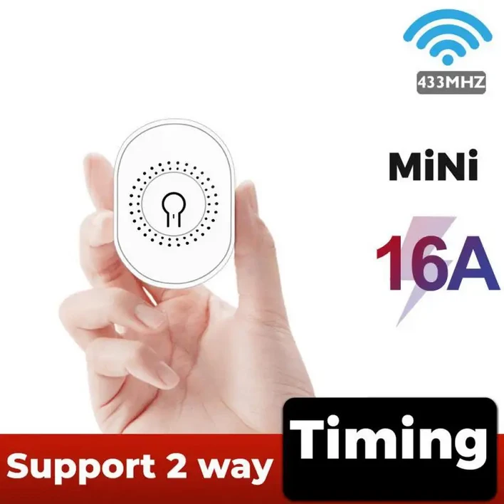 무선 스마트 홈 릴레이 자동화 차단기 양방향 온오프 스위치 제어 원격세트 타이밍 16A 433MHZ