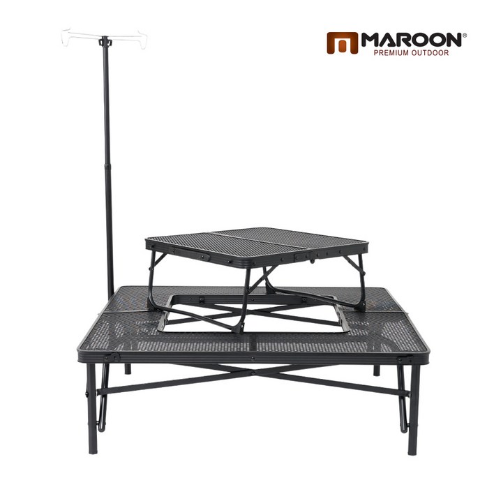 마룬 캠핑 아이언 메쉬 화로대테이블
