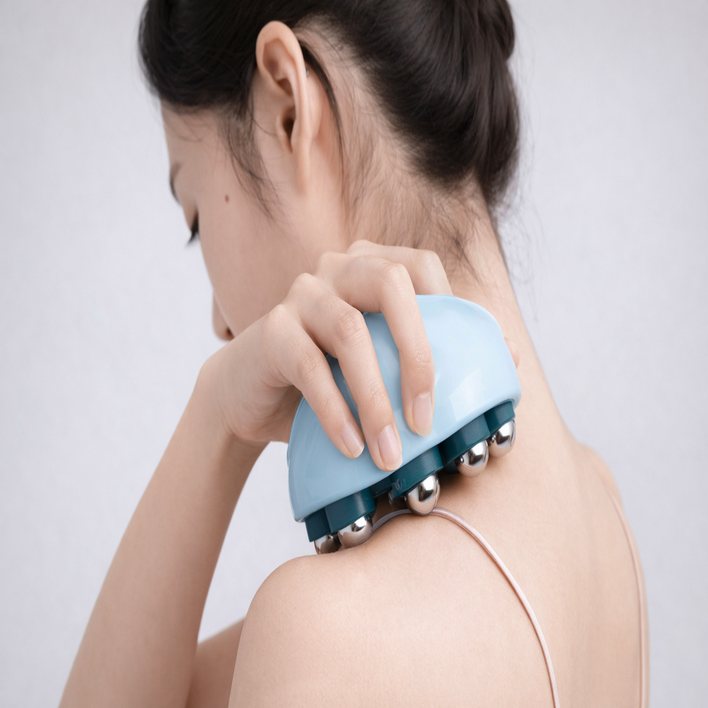 7구 롤링 마사지볼 림프 순환 승모근 종아리 다리 어깨 팔 롤러