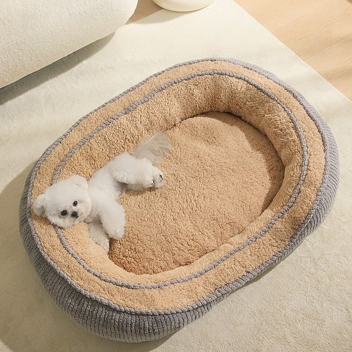 Arsjuo 겨울 따뜻한 강아지 마약 방석 고양이 침대 보온 쿠션