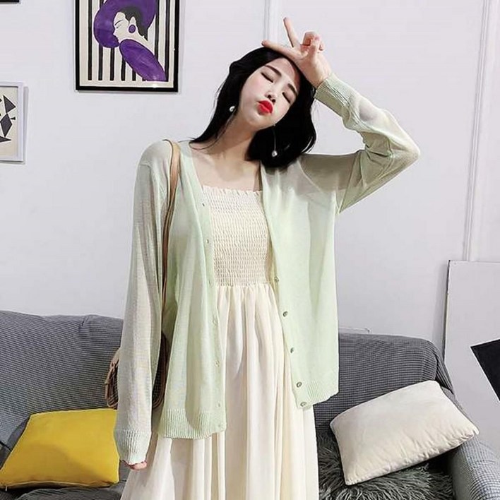 [오노마] ONM 여성 가디건 브이넥