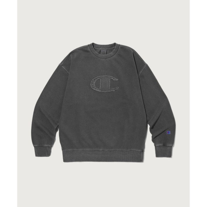 [국내매장판] 챔피온 맨투맨C로고 피그먼트 오버핏 스웨트셔츠 Char콜 맨투맨229141
