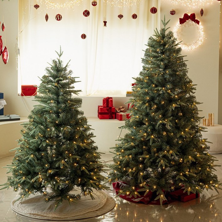 크리스마스트리 무장식 전구 일체형 킥글로우 전나무 트리