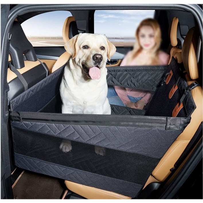 휘서댕 강아지 뒷자리 넓고 편안한 방수 카시트